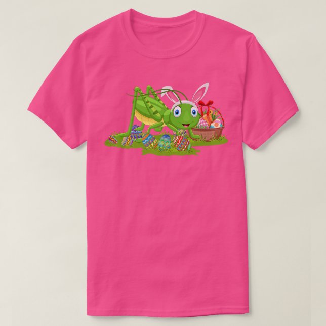 Camiseta Grasshopper Easter Egt Hunt Bunny Grasshopper East (Diseño del anverso)