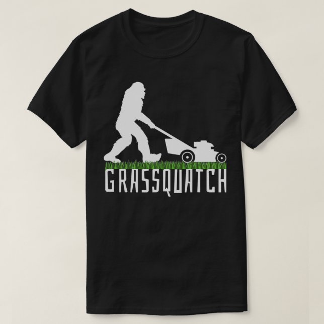 Camiseta Grassquatch Bigfoot Lawn Mowing Shirt Grassquatch  (Diseño del anverso)