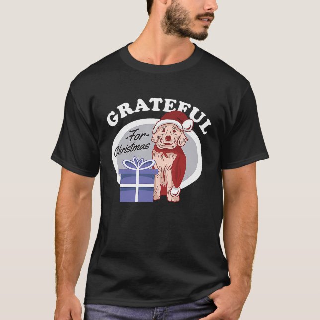 Camiseta Grateful for Christmas  Christmas Santa Rude Adult (Anverso)