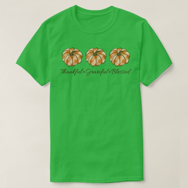 Camiseta Grateful Thankful And Blessed Turkey Fall Vibes Th (Diseño del anverso)