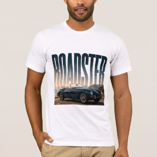 Camiseta Grático editorial de Roadster de lujo en carretera