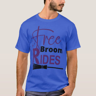 Camiseta Gratis Broom Rides Funny Halloween Design Witness