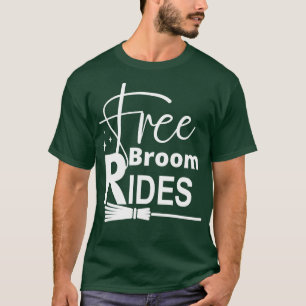 Camiseta Gratis Broom Rides Funny Halloween Design Witness 