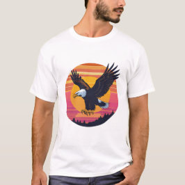 Camiseta Gratis de vuelo alto - Gráfica de puesta de sol de