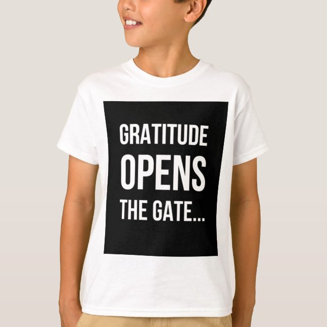 Camiseta Gratitud Abre La Oferta inspiradora (Anverso)