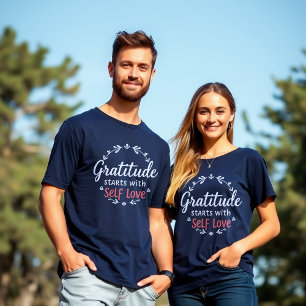 Camiseta Gratitud Autoamor Inspirador