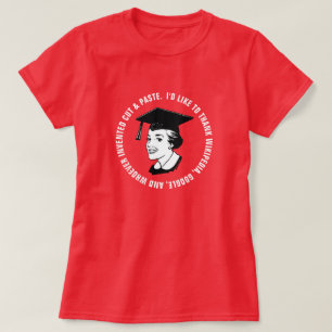 Camiseta Gratitud divertida de graduada femenina