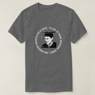 Camiseta Gratitud divertida para graduados masculinos