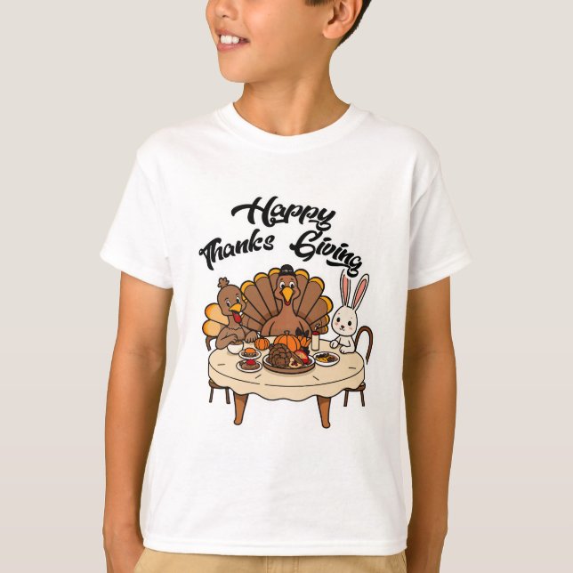 Camiseta gratitud feliz (Anverso)