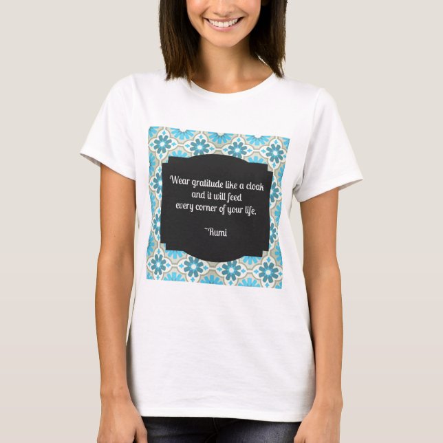 Camiseta Gratitude Rumi Cita (Anverso)