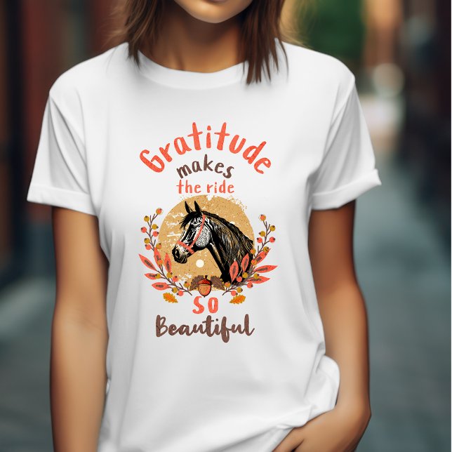 Camiseta Gratitude Vintage Horse Thankending (Subido por el creador)