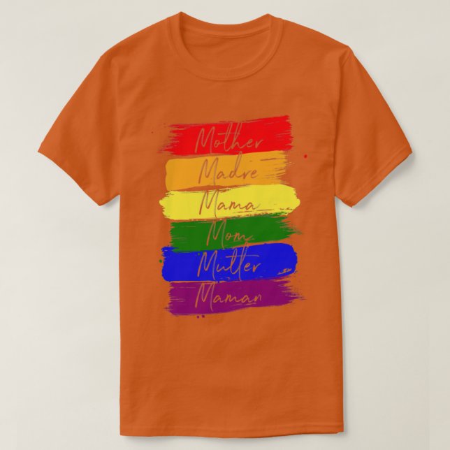 Camiseta Gratuito arcoiris abraza regalo de orgullo lésbico (Diseño del anverso)