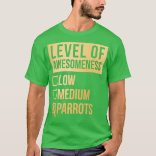 Camiseta Gratuito Nivel de Arte de loros en oro
