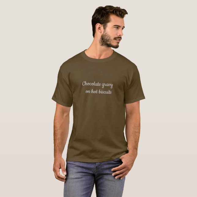 Camiseta Grava de chocolate sobre galletas calientes (Anverso completo)