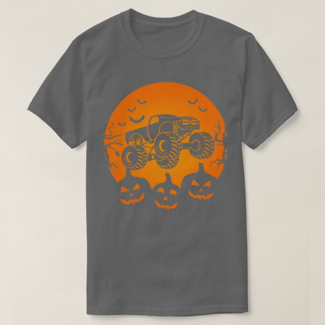 Camiseta Grave Digger Pumpkin Funny Halloween Costume Boys (Diseño del anverso)