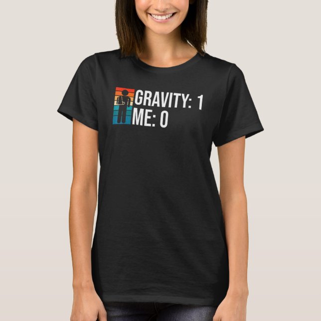 Camiseta Gravedad 1 Yo 0  Fractura de brazo 5 (Anverso)