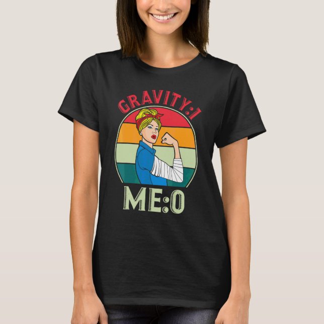 Camiseta Gravedad 1 Yo 0  Fractura de brazo 7 (Anverso)