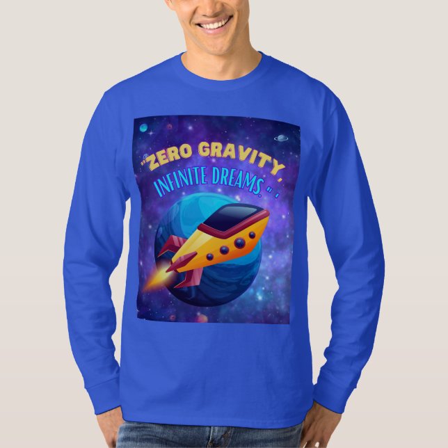 Camiseta Gravedad cero sueños infinitos (Anverso)
