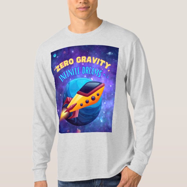 Camiseta Gravedad cero sueños infinitos (Anverso)