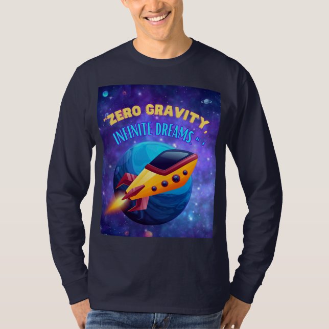 Camiseta Gravedad cero sueños infinitos (Anverso)