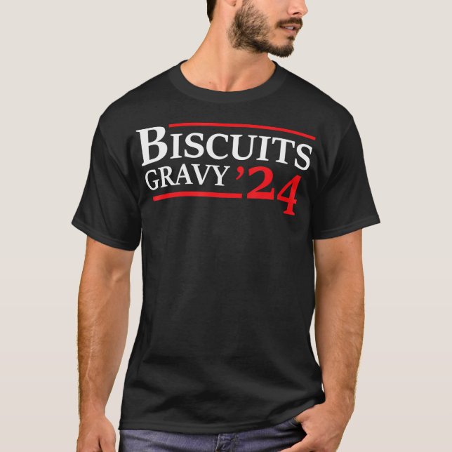 Camiseta Gravedad de Biscuits 2024 - Comida para las elecci (Anverso)