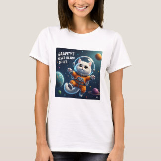 Camiseta ¿Gravedad? Nunca Ha Oído Hablar De Ella. Gato Espa