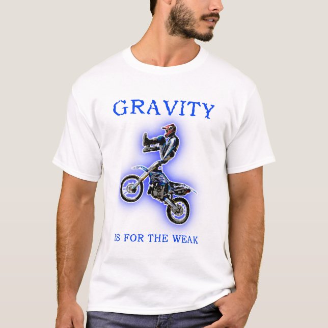Camiseta Gravedad para la MotocrossT-Camisa débil de la (Anverso)