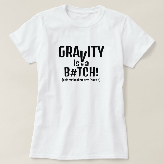 Camiseta Gravedad y caídas - chiste v1.2 (Diseño del anverso)