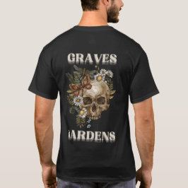 Camiseta Graves Gardens Estética Rock Retro Oscuro Masculin