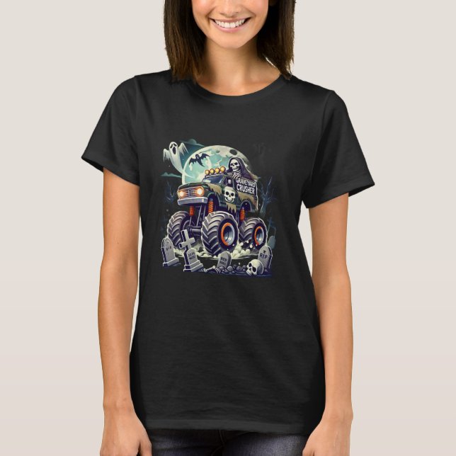 Camiseta Graveyard Crusher Funny Halloween Costube Monstruo (Anverso)