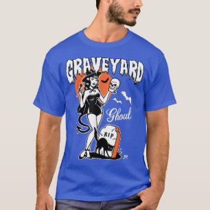 Camiseta Graveyard Ghoul, Spookoka Witch with Black Cat, Ha