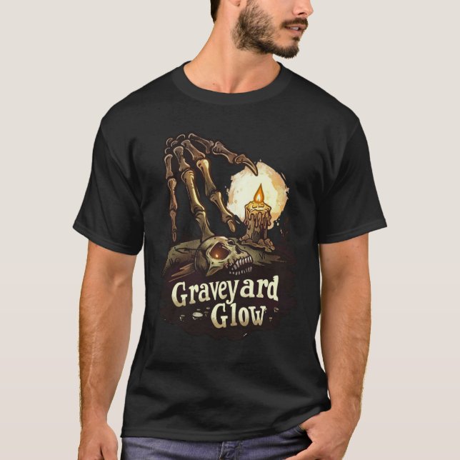 Camiseta Graveyard Glow - Skeleton Halloween (Anverso)