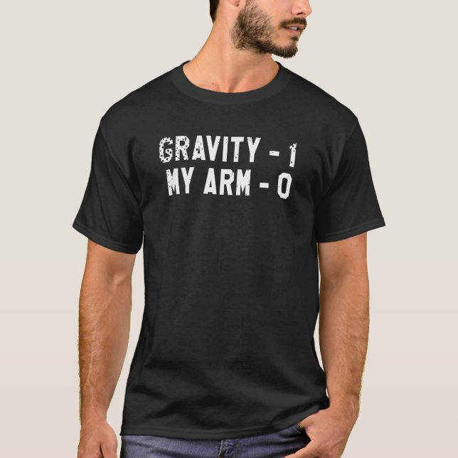 Camiseta Gravidad 1 Mi Brazo 0 Lesiones Óseas rotas Recuper (Anverso)