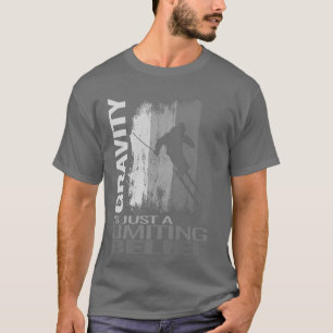 Camiseta Gravity es sólo un esquiador de nieve y esquí vint