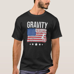 Camiseta Gravity Es Un Bóveda De Pabellón De Pabellón Ameri