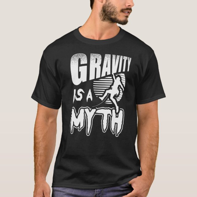 Camiseta Gravity Es Un Mito Escalador De Rock (Anverso)