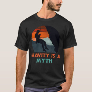Camiseta Gravity Es Un Mito Rock Escalando Retro Sunset Sil