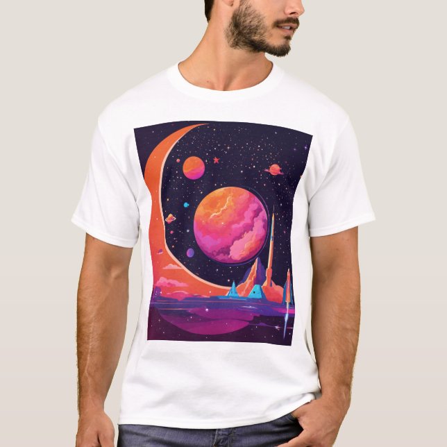 Camiseta Gravity & Magnetism in Space – Futuristic Science  (Anverso)