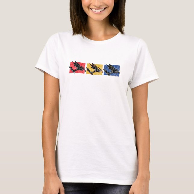 Camiseta GRAVITY-SLED en tres colores (Anverso)