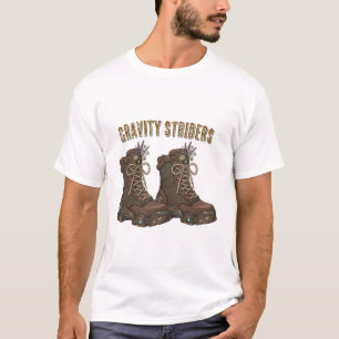 Camiseta Gravity Striders hiking boots design T-Shirt   out