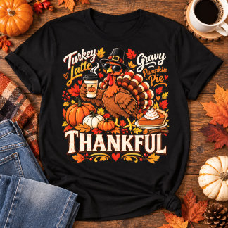 Camiseta Gravy de latte de pavo de Acción de Gracias divert