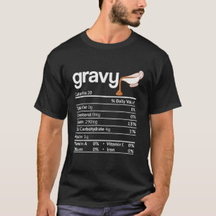 Camiseta Gravy Nutrition Hechos Funny Navidades del Día de