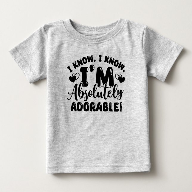 Camiseta Gray Adorable Baby (Anverso)
