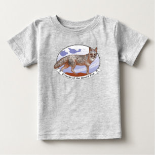 Camiseta Gray Baby Logotipo Island Fox