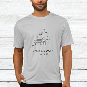 Camiseta Gray "Best Dad Ever" T-Shirt for Men