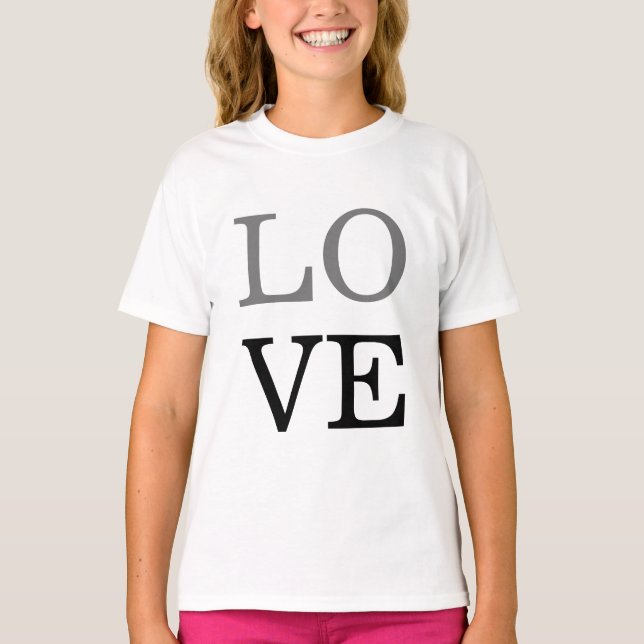 Camiseta Gray Black Script Love Boda  (Anverso)