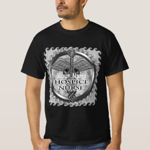 Camiseta Gray caduceus Hospice Nurse