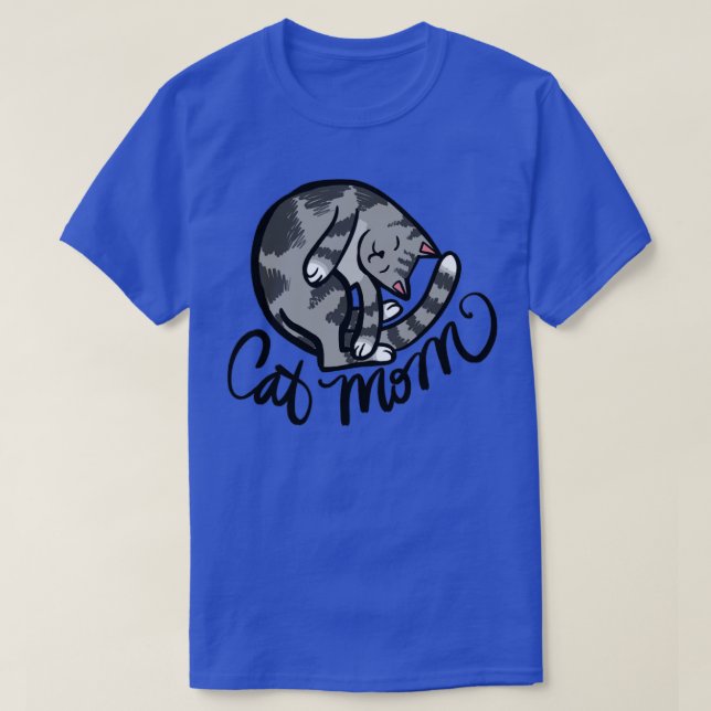 Camiseta Gray Cat Mom (Diseño del anverso)