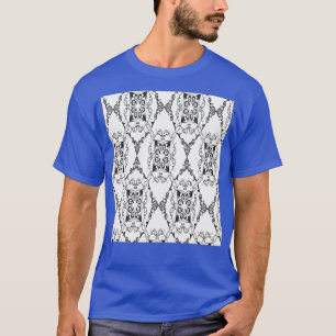 Camiseta Gray Damask White Background Edwardian Victorian