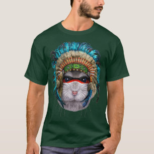 Camiseta Gray Dwarf Hamster con el nativo americano